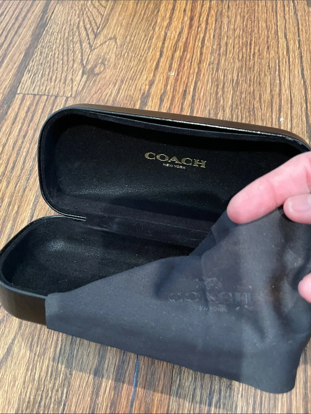 Coach Black Gloss Oversized Cat-Eye Sunglasses